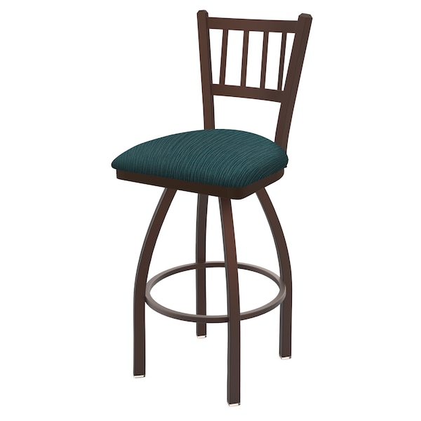 25" Swivel Counter Stool, Bronze Finish, Graph Tidal Seat